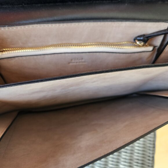 CHLOE ~ Faye Shoulder Bag Leather and Suede ~ BLACK ~ Beautiful! EUC - Picture 2 of 6